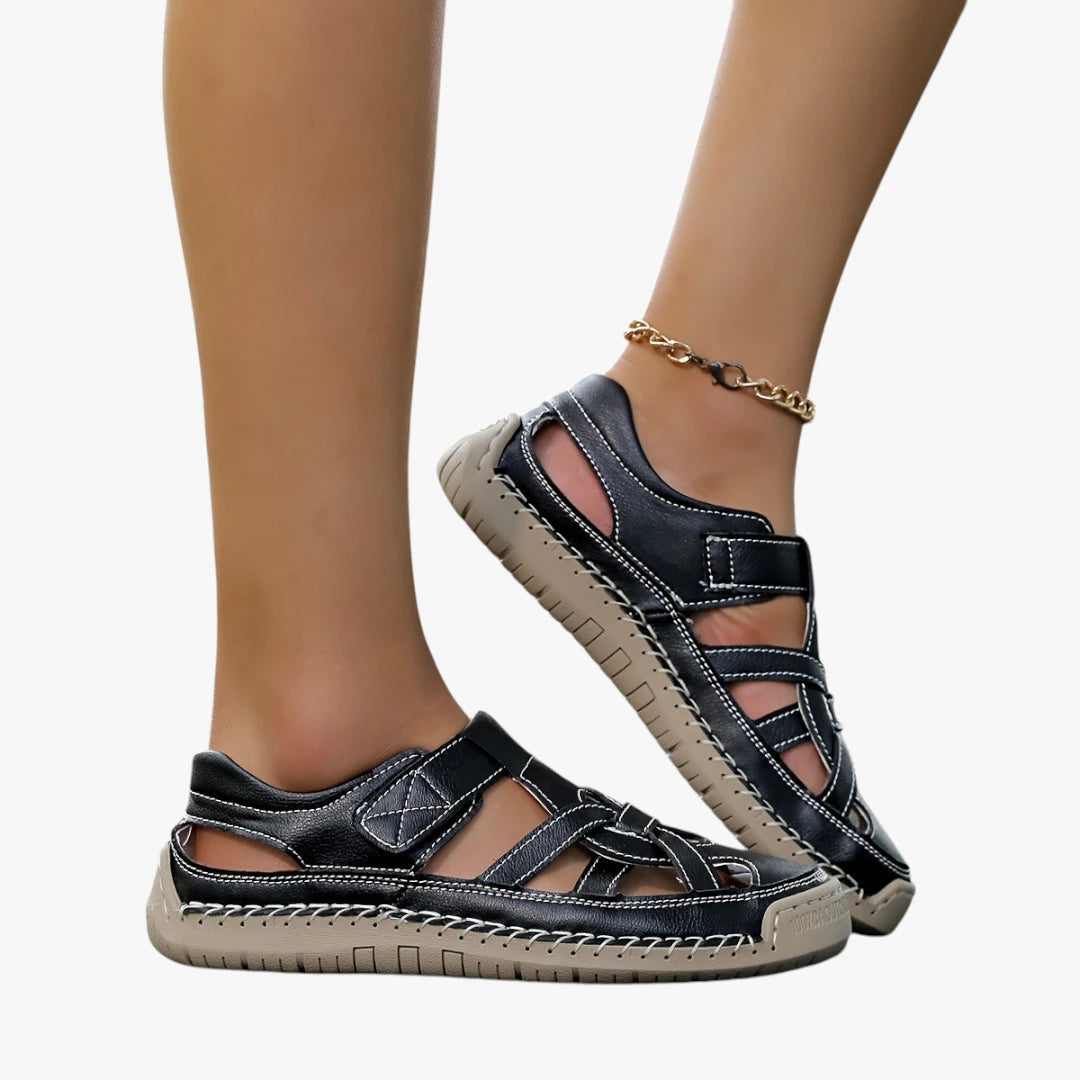 Dame Sunde Sandaler med Lukket Tå og Velcro