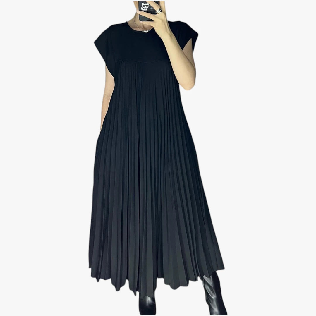 Dame Elegant Maxi Sommerkjole med Plissering