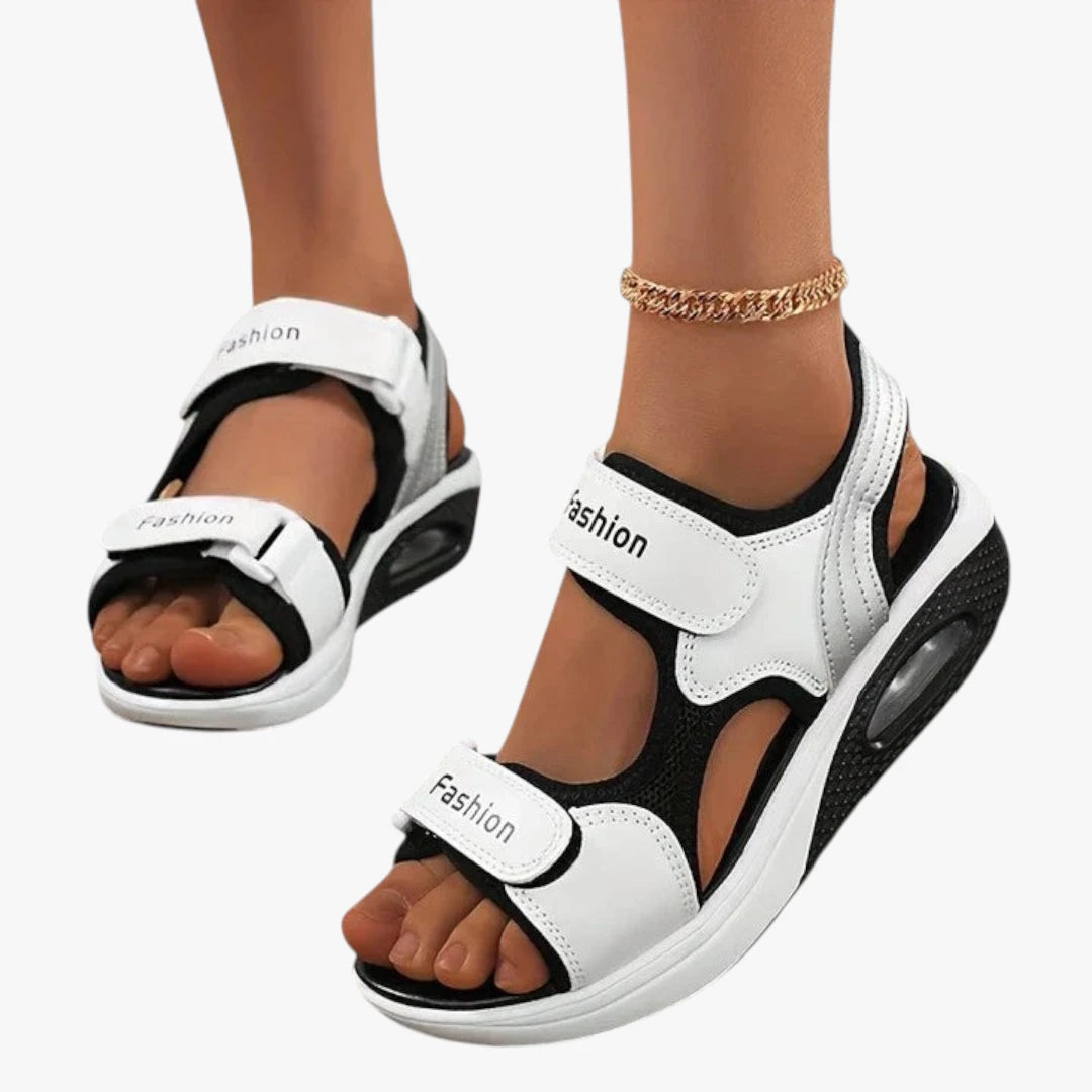 Dame Lette Sandaler med Velcro og Svangstøtte