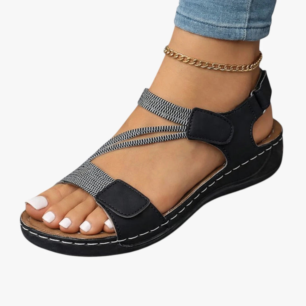 Dame Plateau Sandaler med Velcro og Svangstøtte