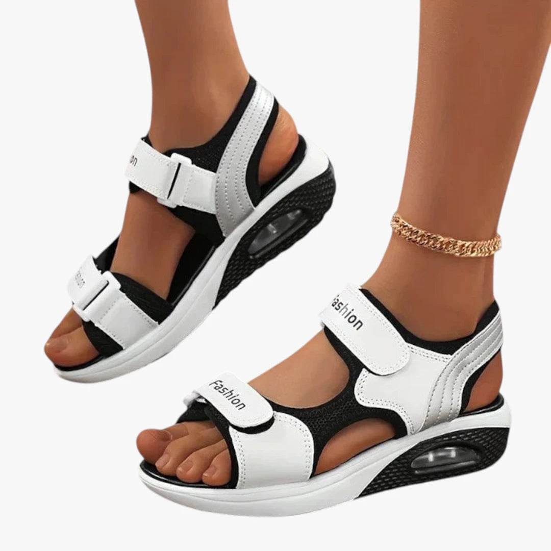 Dame Lette Sandaler med Velcro og Svangstøtte
