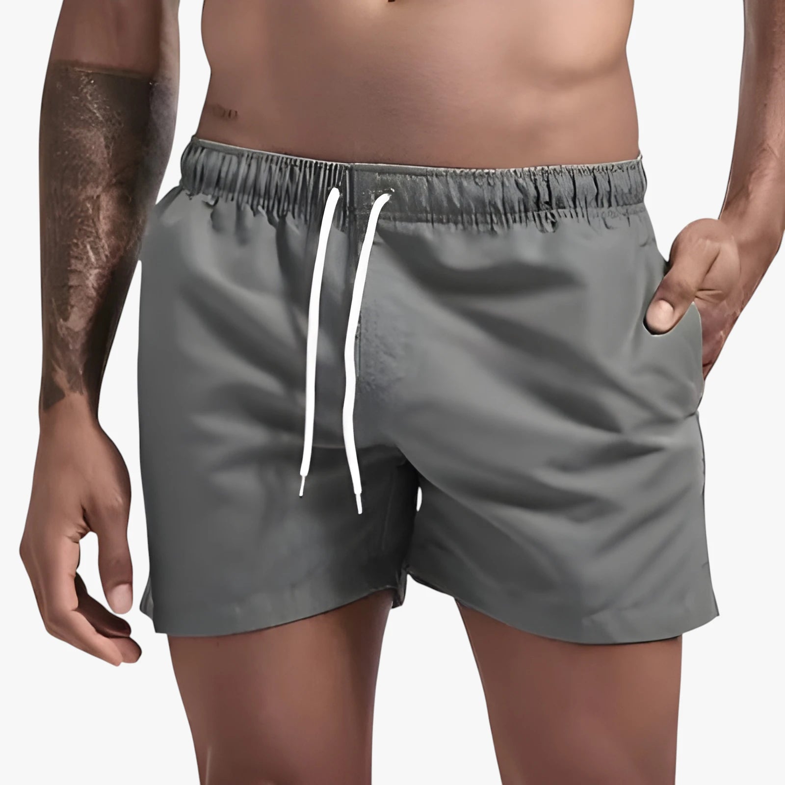Herre Bade Shorts med Drawstring og Sidelommer