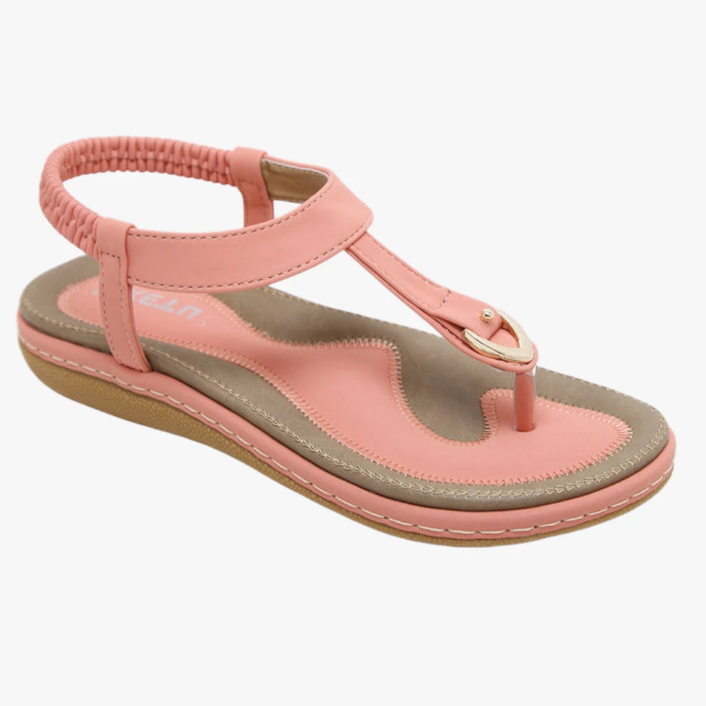 Dame Sunde Flade Sandaler med Svangstøtte og Rem