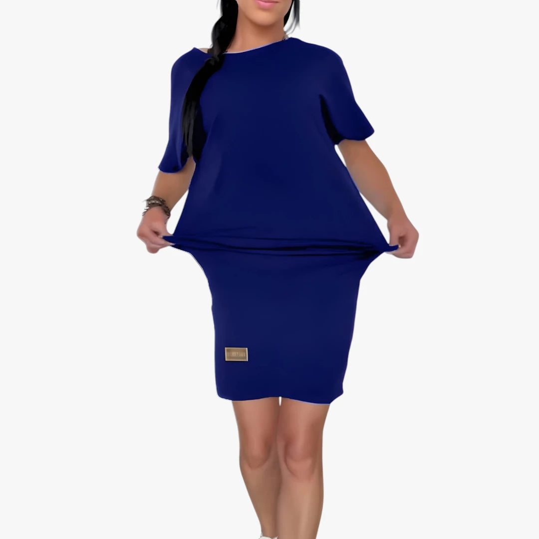 Dame Elegant Mini Kjole med Stram Pasform