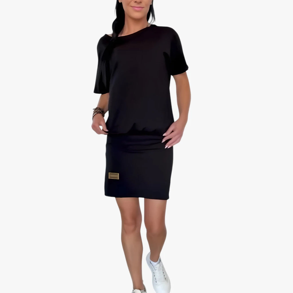 Dame Elegant Mini Kjole med Stram Pasform