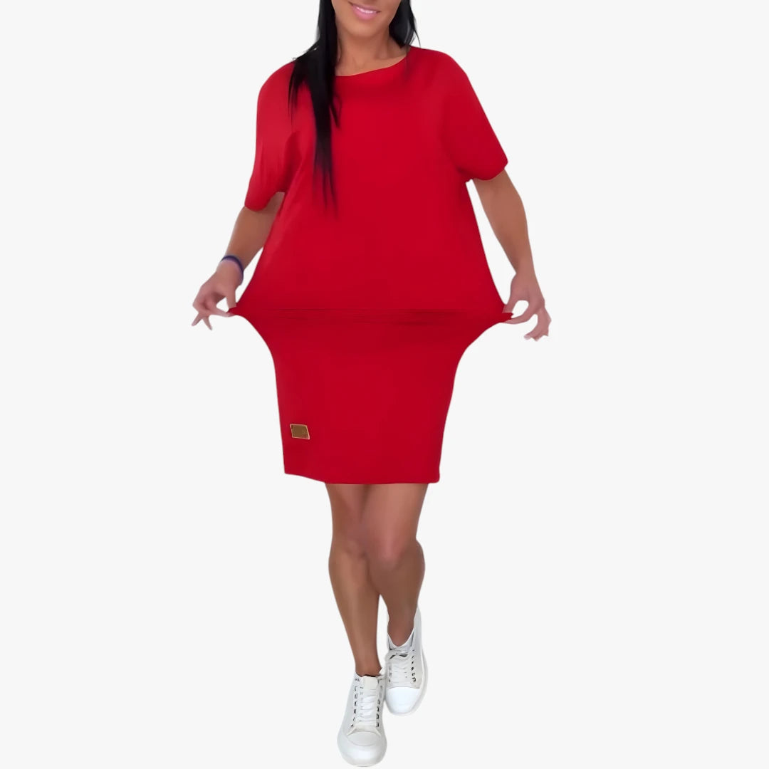 Dame Elegant Mini Kjole med Stram Pasform