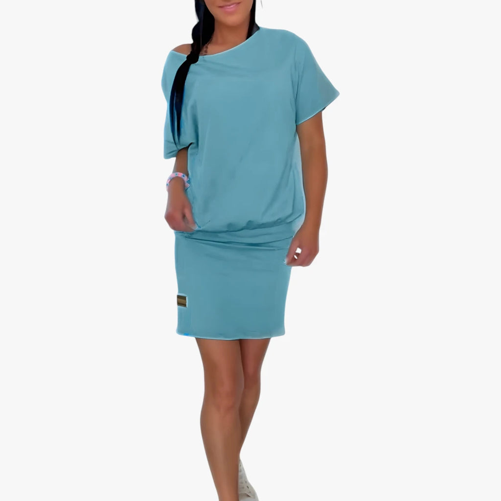 Dame Elegant Mini Kjole med Stram Pasform