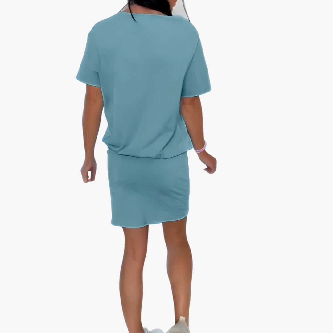 Dame Elegant Mini Kjole med Stram Pasform