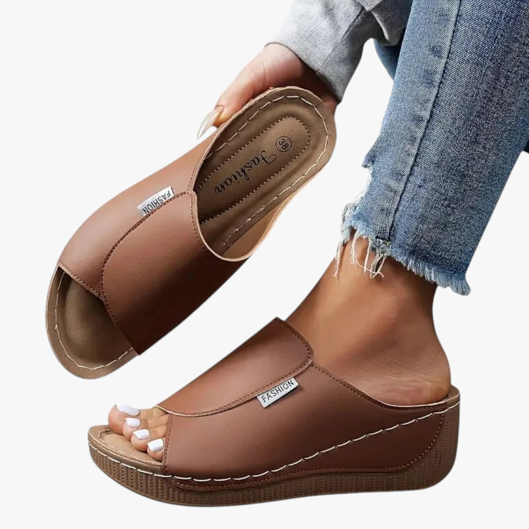 Dame Plateau Sandaler med Kilehæl og Svangstøtte