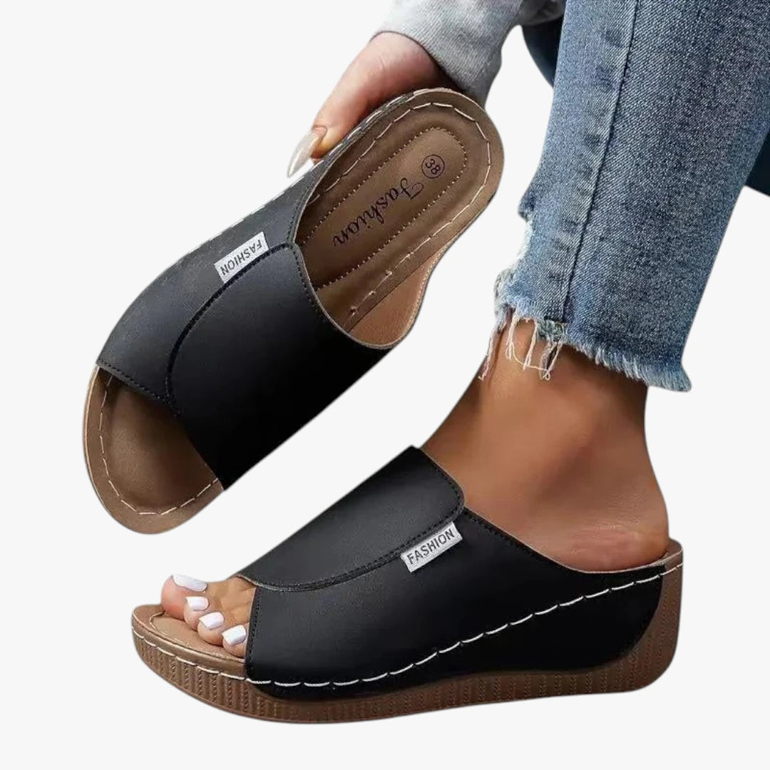 Dame Plateau Sandaler med Kilehæl og Svangstøtte