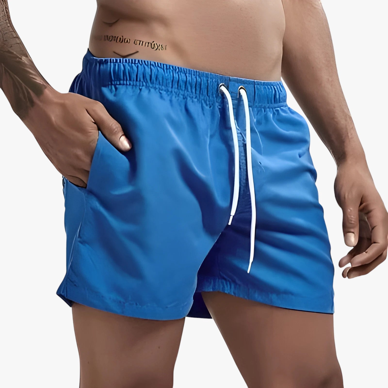 Herre Bade Shorts med Drawstring og Sidelommer