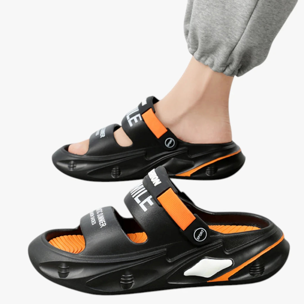 Plateau Badesandaler med Rem og Velcro