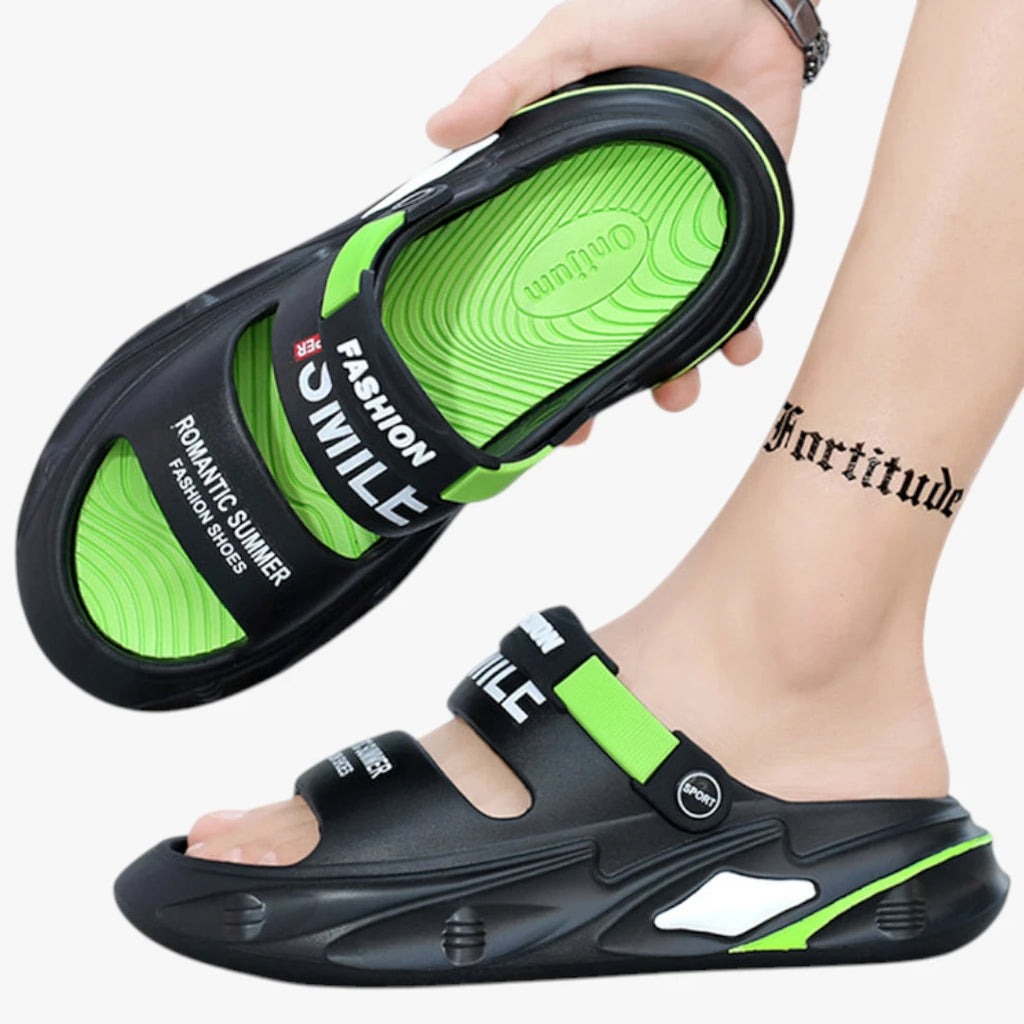 Plateau Badesandaler med Rem og Velcro