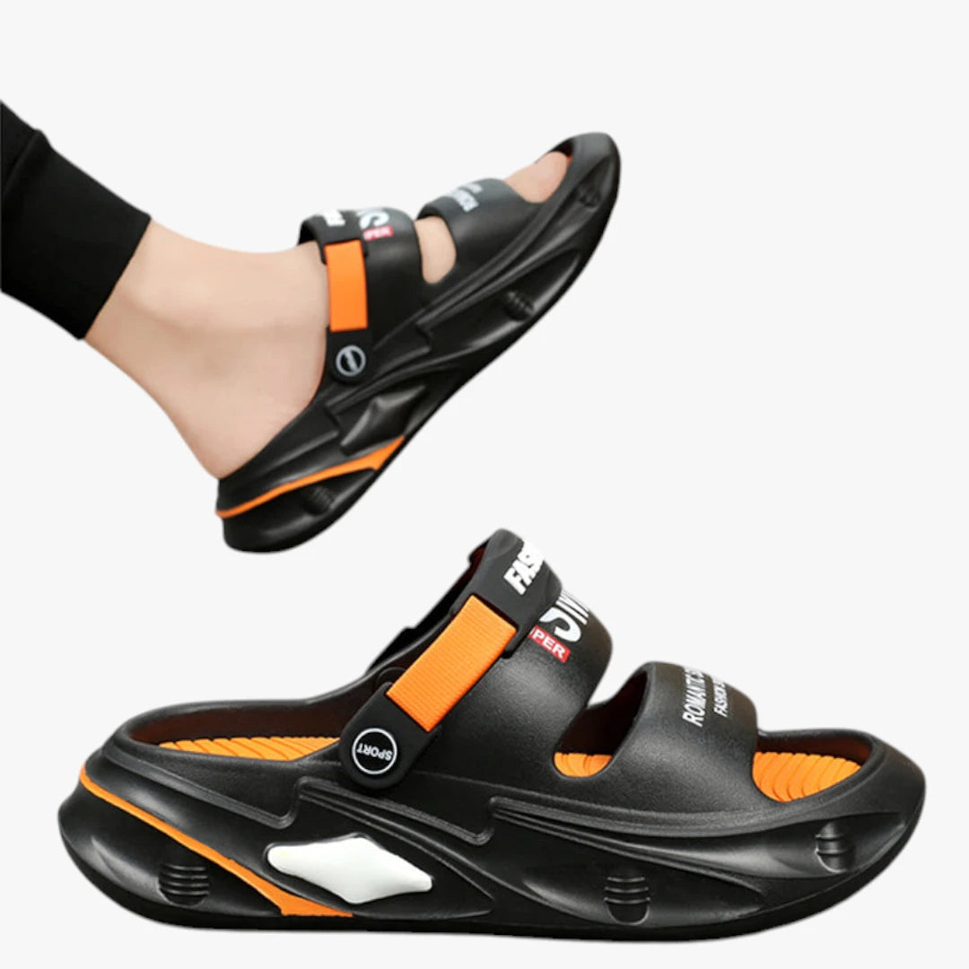 Plateau Badesandaler med Rem og Velcro