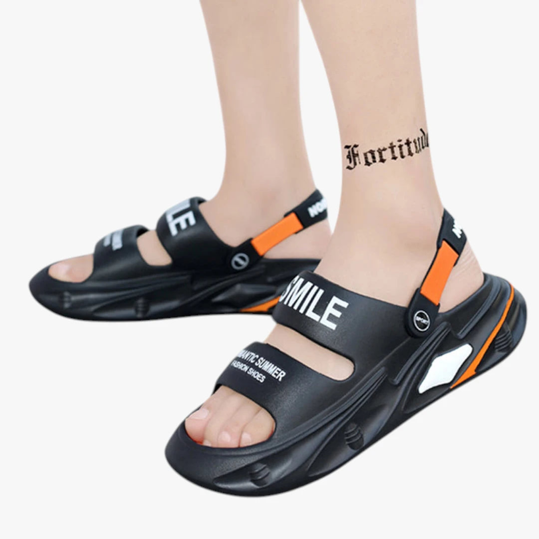 Plateau Badesandaler med Rem og Velcro