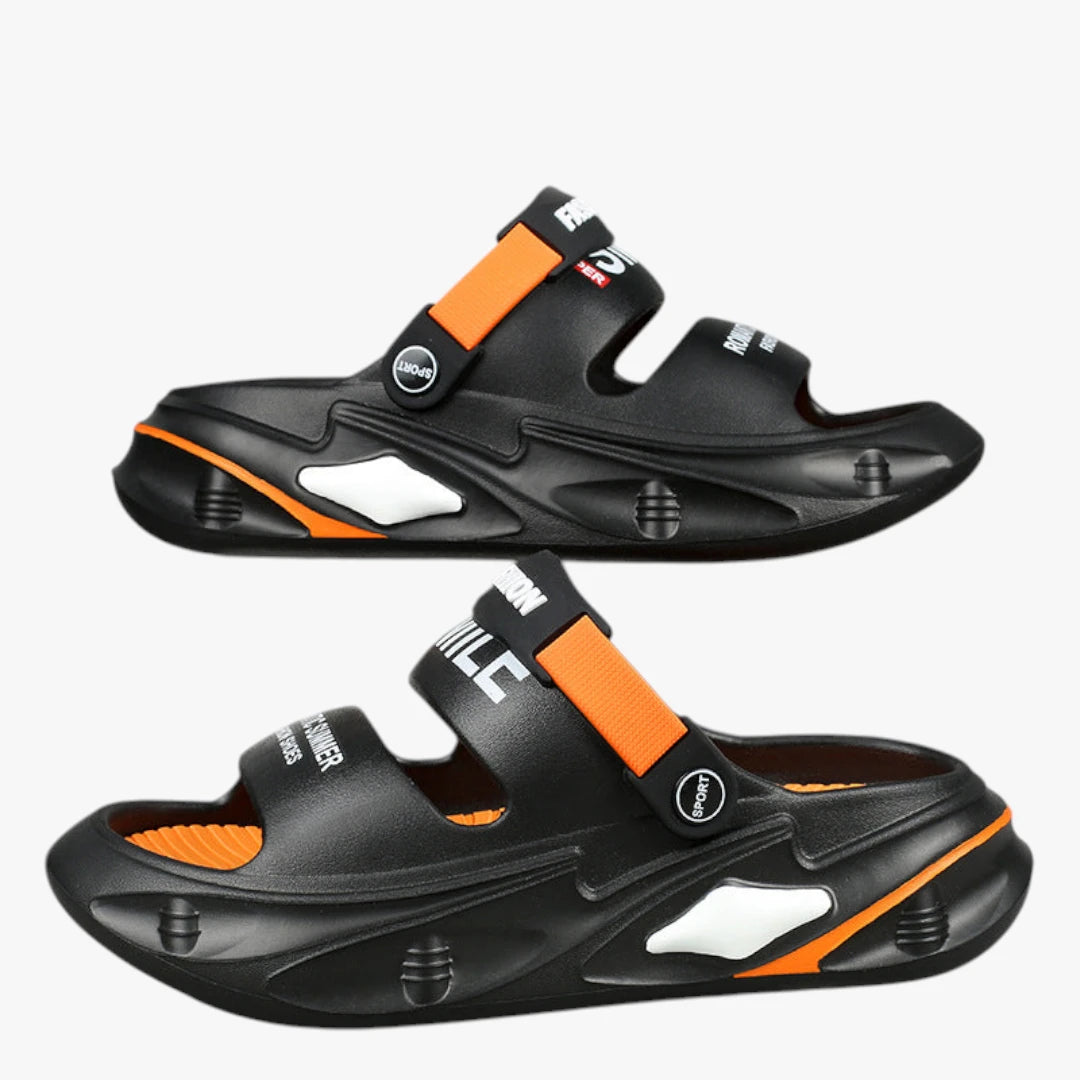 Plateau Badesandaler med Rem og Velcro