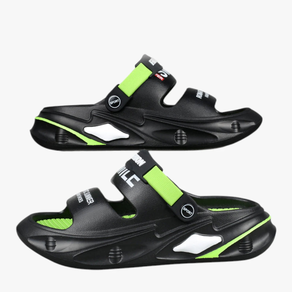 Plateau Badesandaler med Rem og Velcro