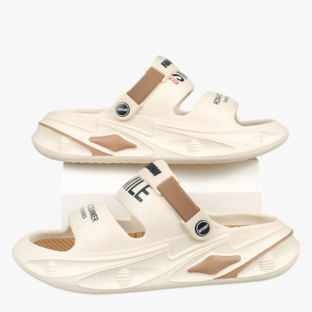 Plateau Badesandaler med Rem og Velcro