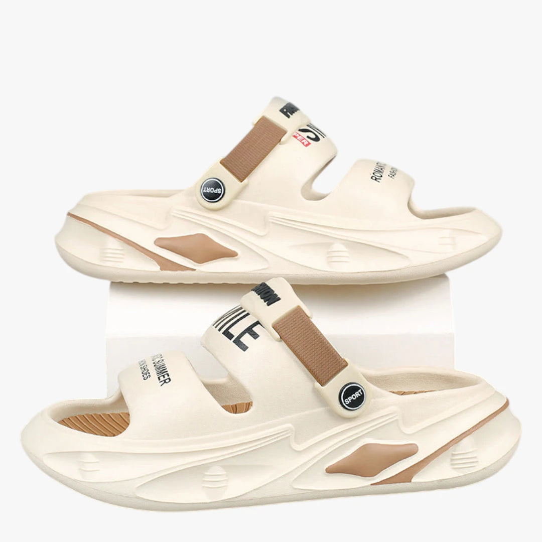 Plateau Badesandaler med Rem og Velcro