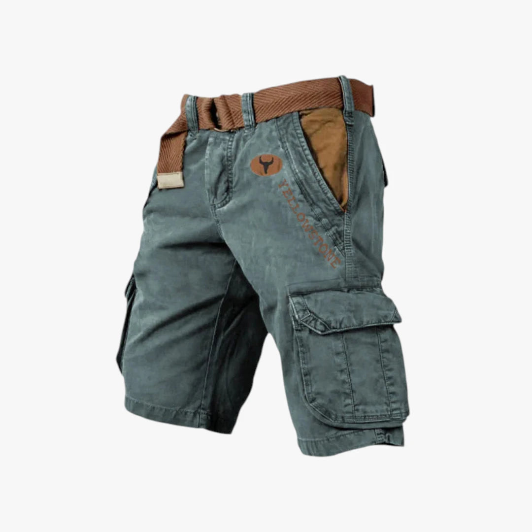 Herre Cargo Shorts med Bælte og Sidelommer