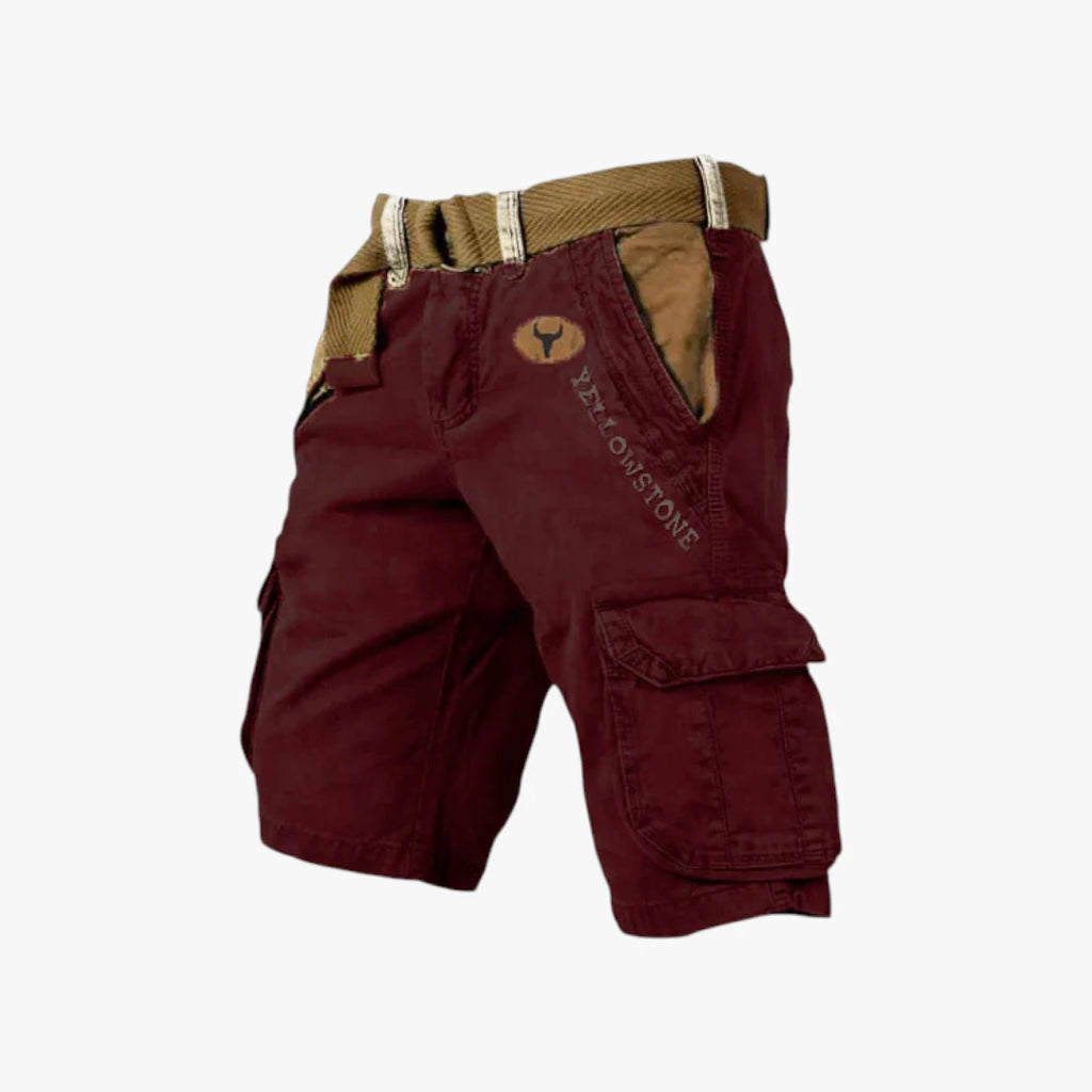 Herre Cargo Shorts med Bælte og Sidelommer