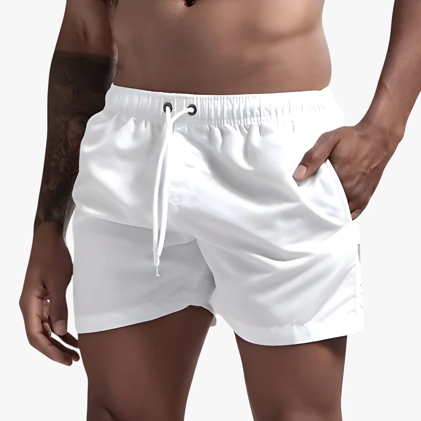 Herre Bade Shorts med Drawstring og Sidelommer